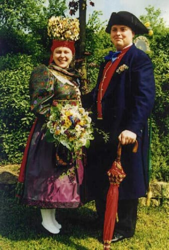 Unterfränkische Hochzeit in historischer Tracht
