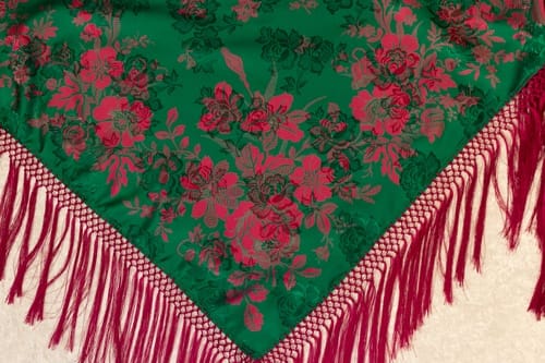 Neistecktuch in Grün und Pink nach historischer Vorlage